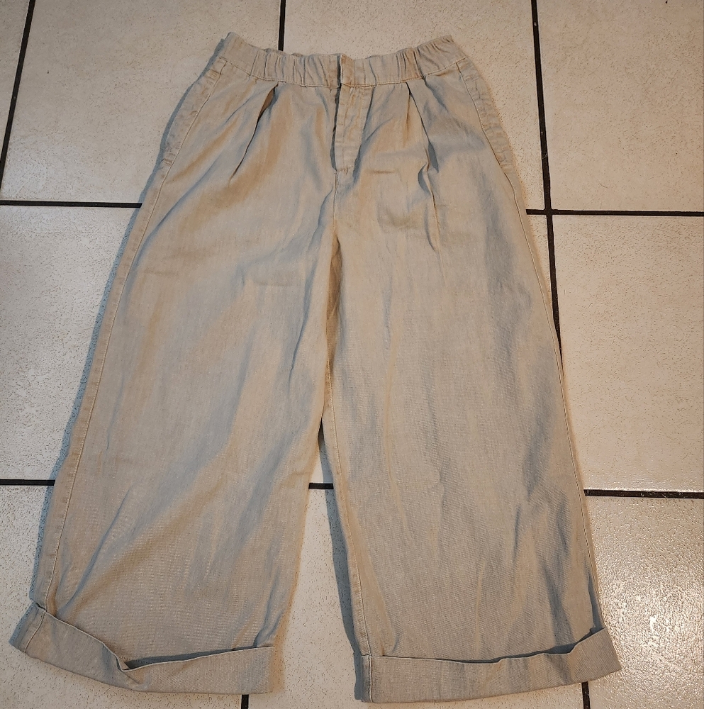 Free People Women’s After Love Cuff Pants Size Small Sandshell Cream